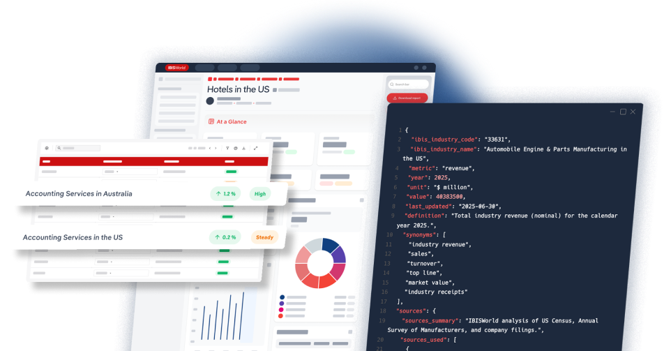 Screen of an IBISWorld Industry Research Report